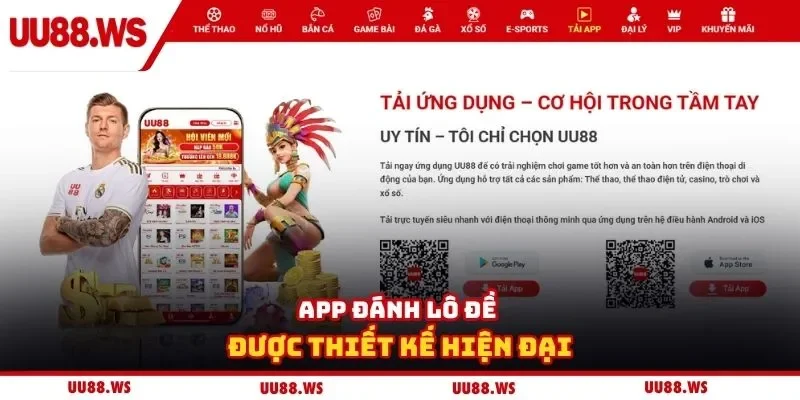 App đánh lô đề được thiết kế hiện đại